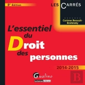 L'Essentiel Du Droit Des Personnes 2014-2015, 8eme Edition