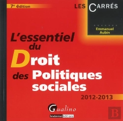 Bertrand.pt - L'Essentiel Du Droit Des Politiques Sociales, 7eme Edition