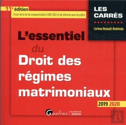 Bertrand.pt - L'Essentiel Du Droit Des Regimes Matrimoniaux - 11eme Edition - 2019