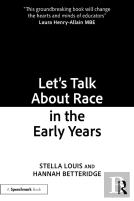 Letâ€™S Talk About Race In The Early Years