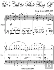 Lets Call The Whole Thing Off Easy Piano Sheet Music