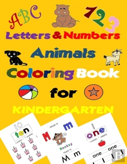 Bertrand.pt - Letters And Numbers Animals Coloring Book For Kindergarten