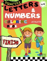 Letters & Numbers Coloring Book Athlete
