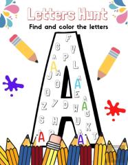 Letters Hunt Find And Color The Letters