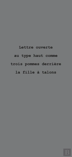 Bertrand.pt - Lettre Ouverte Au Type Haut Comme Trois Pommes Derriere La Fille A Talons