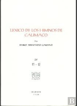 Bertrand.pt - Léxico De Los Himnos De Calímaco. Vol. Iv (P-W)