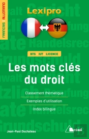 Lexipro : Les Mots Clés Du Droit ; Français-Allemand ; Bts, Iut, Licence ; Classement Thématique, Exemples D'Utilisation, Index Bilingue
