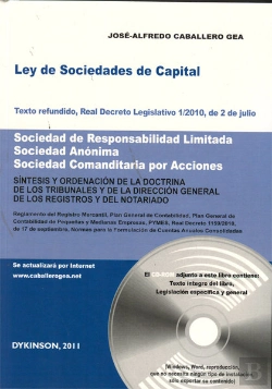 Bertrand.pt - Ley De Sociedades De Capital. Texto Refundido, Real Decreto Legislativo 1/2010, De 2 De Julio. Socie