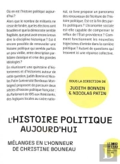 L'Histoire Politique Aujourd'Hui : Mélanges En L'Honneur De Christine Bouneau