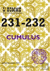L'Homme Tome 231-232 : Juillet-Décembre 2019 ; Cumulus