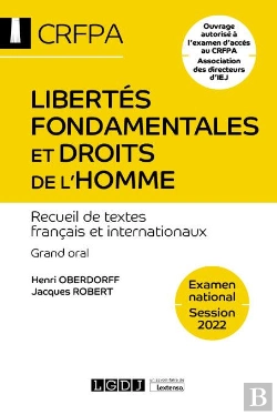 Bertrand.pt - Libertes Fondamentales Et Droits De L'Homme - Crfpa - Examen National Session 2022 - Recueil De Text