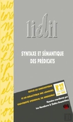 Bertrand.pt - Lidil, T.37 ; Syntaxe Et Sémantique Des Prédicats