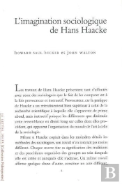 L'Imagination Sociologique De Hans Haacke