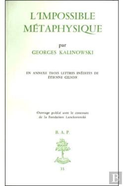 Bertrand.pt - L'Impossible Metaphysique En Annexe : Trois Lettres Inedites D'Etienne Gilson