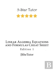 Linear Algebra Equations And Formulas Cheat Sheet