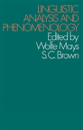 Linguistic Analysis And Phenomenology