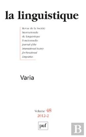 Linguistique 2012 V48 N 2
