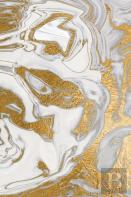 Liquid Gold Marble Composition Notebook - Small Unruled Notebook - 6x9 Blank Notebook (Softcover Journal / Notebook / Sketchbook / Diary)