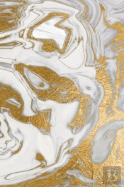 Liquid Gold Marble Composition Notebook - Small Unruled Notebook - 6x9 Blank Notebook (Softcover Journal / Notebook / Sketchbook / Diary)