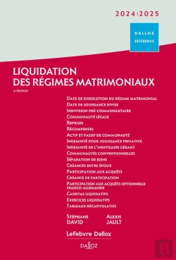 Bertrand.pt - Liquidation Des Régimes Matrimoniaux 2024/2025 (Édition 2024/2025)