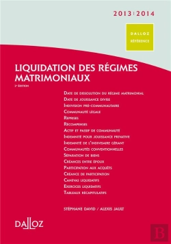 Bertrand.pt - Liquidation Des Régimes Matrimoniaux (Édition 2013/2014)