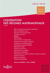 Liquidation Des Régimes Matrimoniaux (Édition 2021/2022)