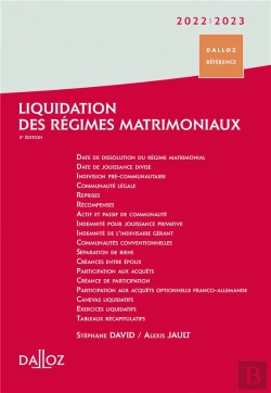 Bertrand.pt - Liquidation Des Régimes Matrimoniaux (Édition 2021/2022)