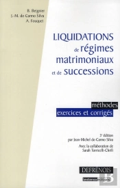 Liquidations De Regimes Matrimoniaux Et