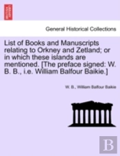 List Of Books And Manuscripts Relating T