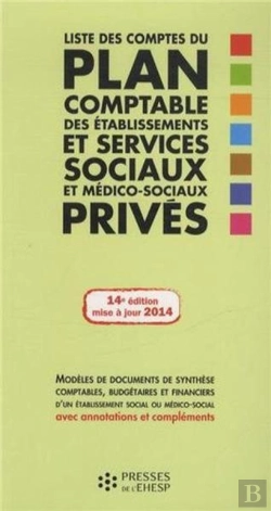 Bertrand.pt - Liste Des Comptes Du Plan Comptable Des Etablissements Et Services Sociaux Et Medico Sociaux Prives