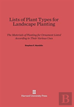 Lists Of Plant Types For Landscape Planting