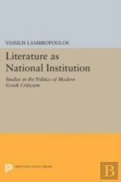 Literature As National Institution