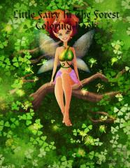 Little Fairy In The Forest Coloring Book