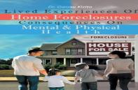 Lived Experiences Of Home Foreclosures Consequences On Mental And Physical Health