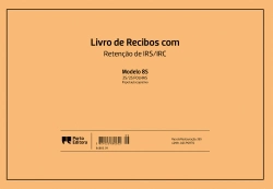 Bertrand.pt - Livro de Recibos com  Retenção de IRS / IRC  - Modelo 85 - 25/25 Folhas