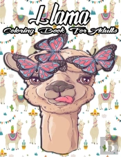 Llama Coloring Book For Adults