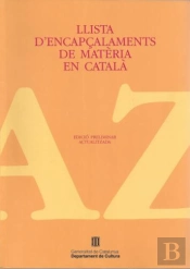 Llista D'Encapçalaments De Matèria En Català (Edició Preliminar)