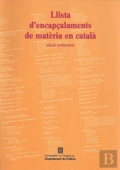 Llista D'Encapçalaments De Matèria En Català