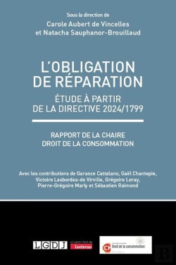 Bertrand.pt - L'Obligation De Réparation : Rapport De La Chaire Droit De La Consommation, Fondation Cy Cergy Paris Université