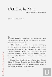 L'Oeil Et Le Mur : Sur La Poésie De Paul Auster