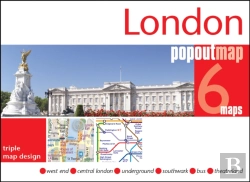 Bertrand.pt - London Popout Map - 3 Pop Up Maps In 1 Pocket Size Format