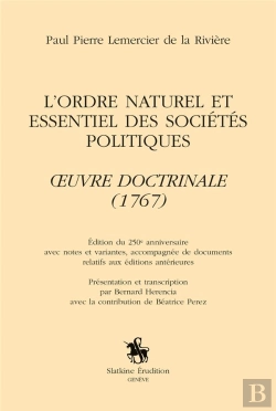Bertrand.pt - L'Ordre Naturel Et Essentiel Des Sociétés Politiques