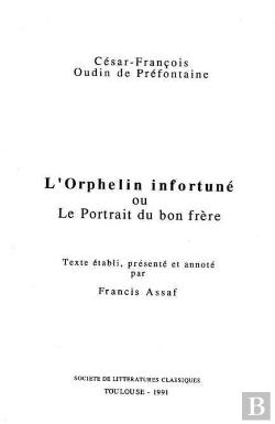 Bertrand.pt - L'Orphelin Infortuné Ou Le Portrait Du Bon Frère