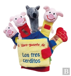 Bertrand.pt - Los 3 Cerditos Y El Lobo Libro Guante Con Titeres De Dedo