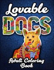 Lovable Dogs Adult Coloring Book