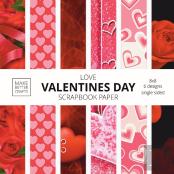 Love Valentines Day Scrapbook Paper