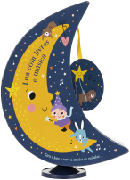 Lua com livros e música