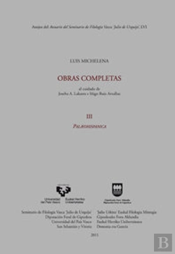 Bertrand.pt - Luis Michelena. Obras Completas. Iii. Paleohispánica