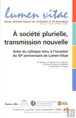 Bertrand.pt - Lumen Vitae 2008/3 A Société Plurielle, Transmission Nouvelle