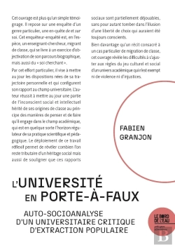 Bertrand.pt - L'Université En Porte-À-Faux : Auto-Socioanalyse D'Un Universitaire Critique D'Extraction Populaire